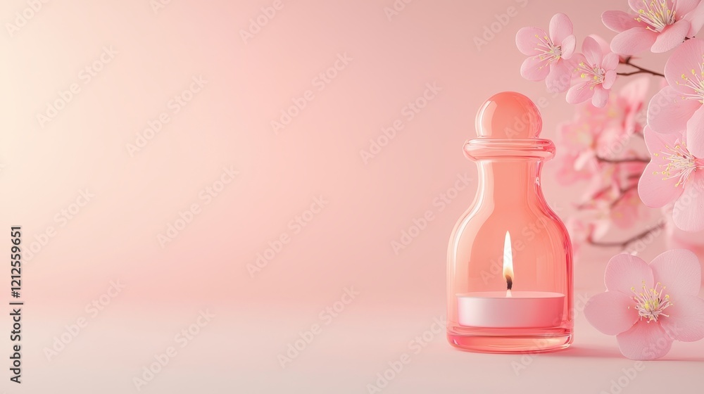 Fun concept for a Baby Shower Party While Pregnant. A serene pink scene featuring a lit candle beside delicate cherry blossom petals, creating a calming and inviting atmosphere. Fun concept for a Baby Shower Party While Pregnant. A serene pink scene featuring a lit candle beside delicate cherry blossom petals, creating a calming and inviting atmosphere.