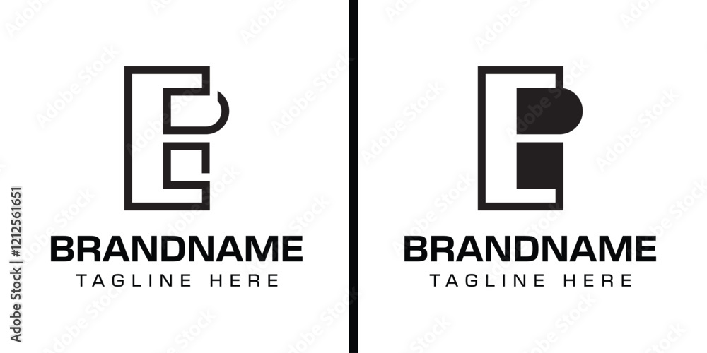 Letters EP or PE Monogram Logo Set, suitable for any business with PE or EP initials Letters EP or PE Monogram Logo Set, suitable for any business with PE or EP initials