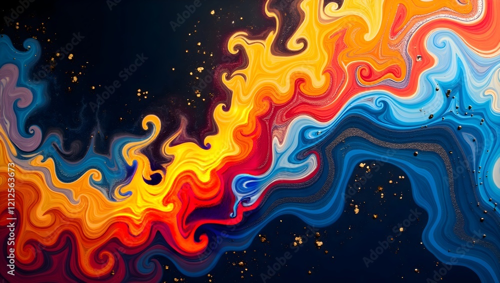 Abstract fluid art with vibrant swirling colors Abstract fluid art with vibrant swirling colors