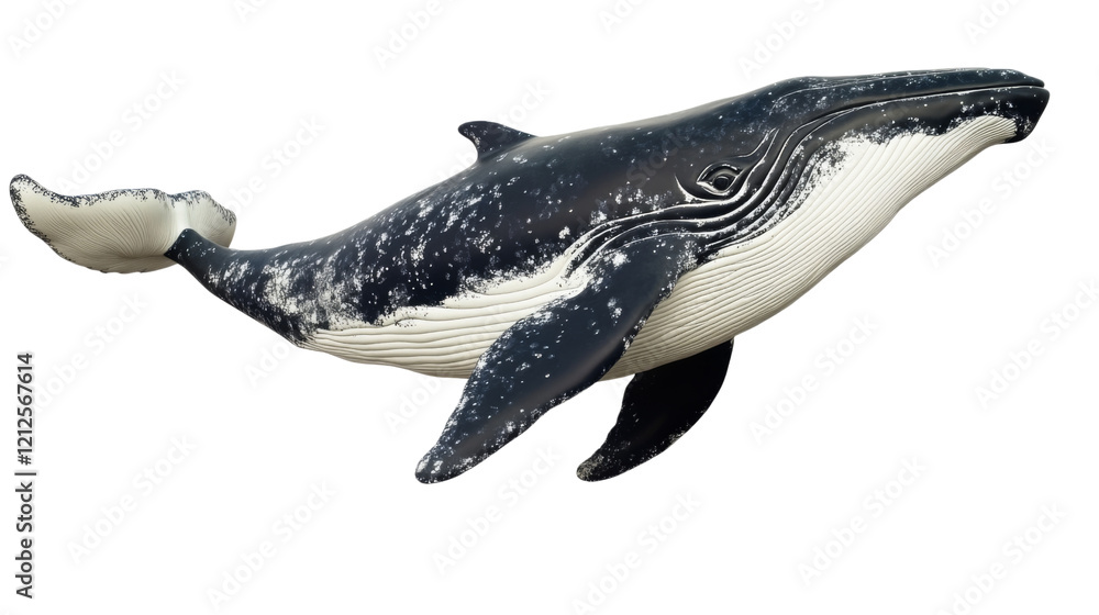 Fototapeta premium Whale, isolated on transparent background