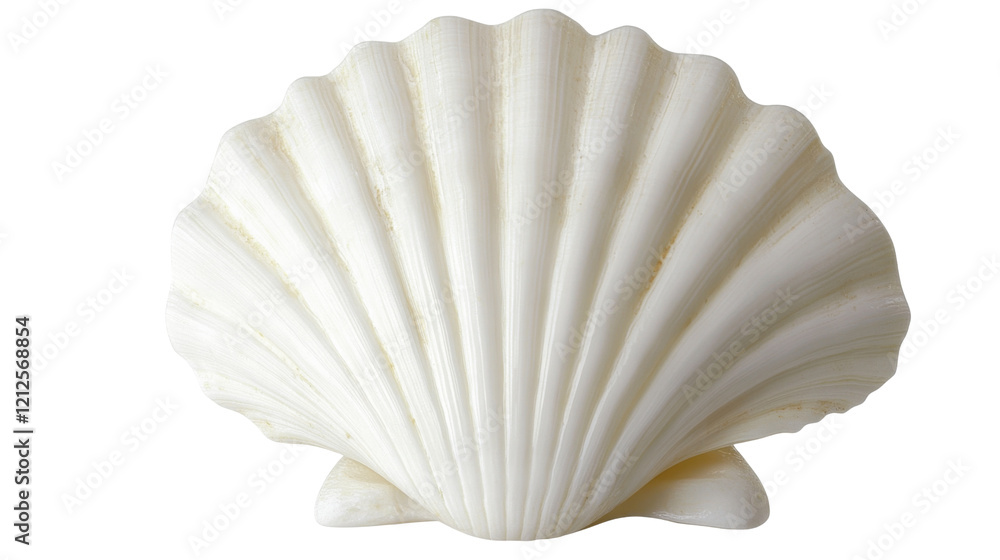 White seashell, isolated on transparent background White seashell, isolated on transparent background
