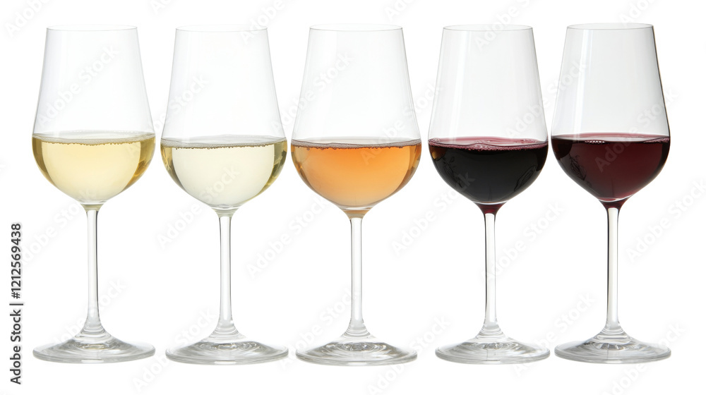 Wines in glass, isolated on transparent background Wines in glass, isolated on transparent background