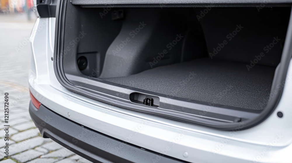 Empty Car Trunk, Modern Vehicle Detail Empty Car Trunk, Modern Vehicle Detail
