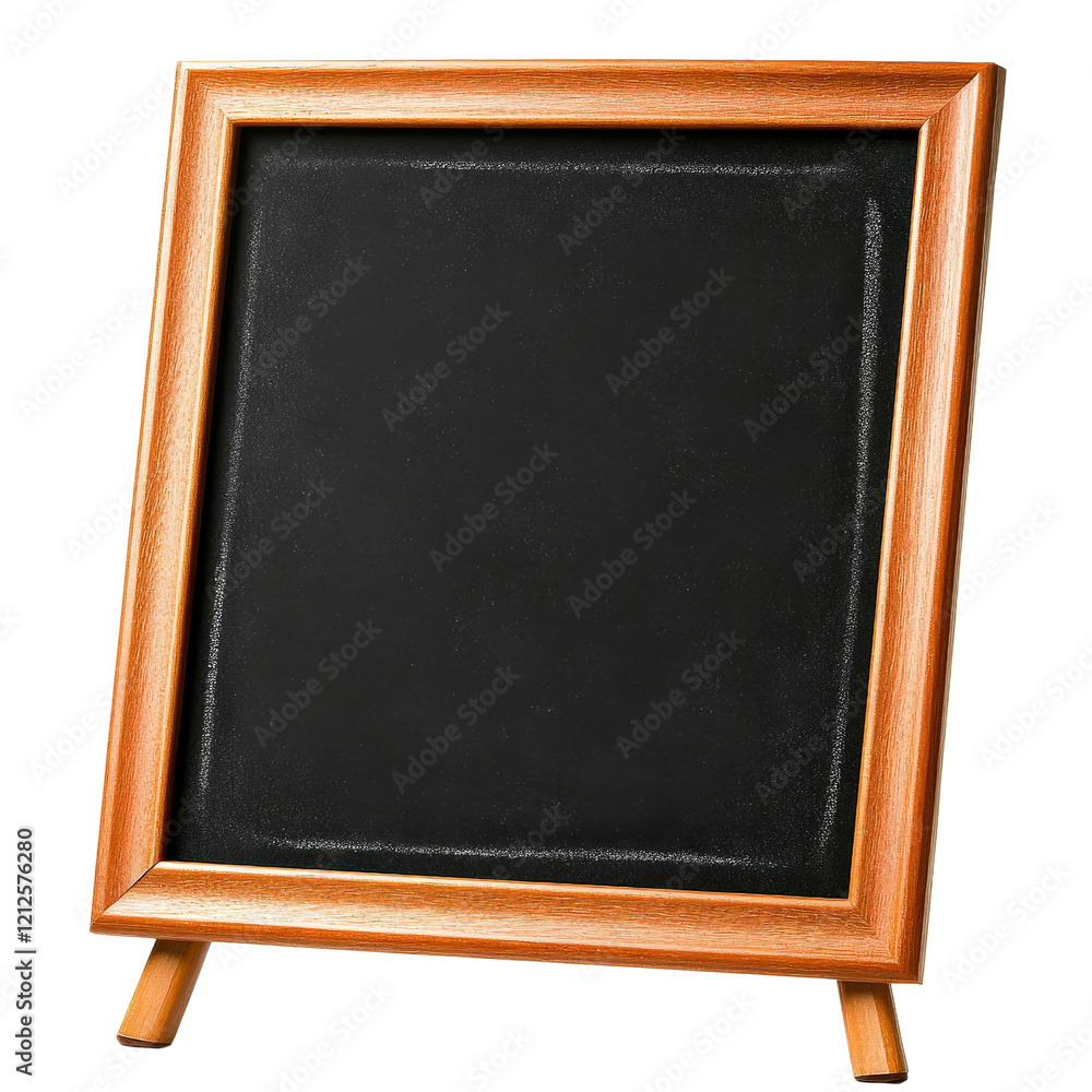 Wooden frame with a blank chalkboard ready for writing and drawing ideas isolated on transparent background. Wooden frame with a blank chalkboard ready for writing and drawing ideas isolated on transparent background.