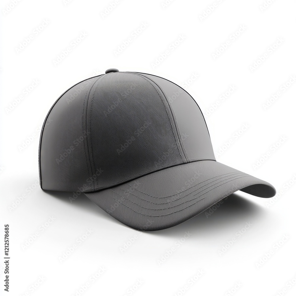 realistic high quality Grey baseball hat mockup isolated realistic high quality Grey baseball hat mockup isolated