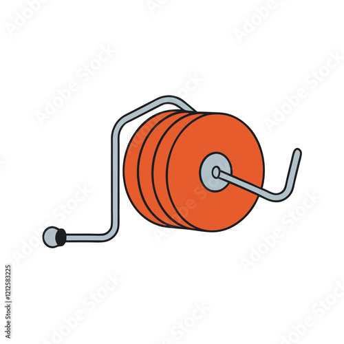 Hose reel vector illustration