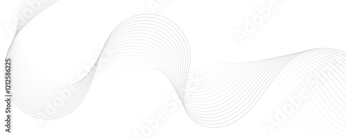 Abstract gray wave dynamic curve lines background. Energy technology concept modern backdrop design for business, presentation, banner.