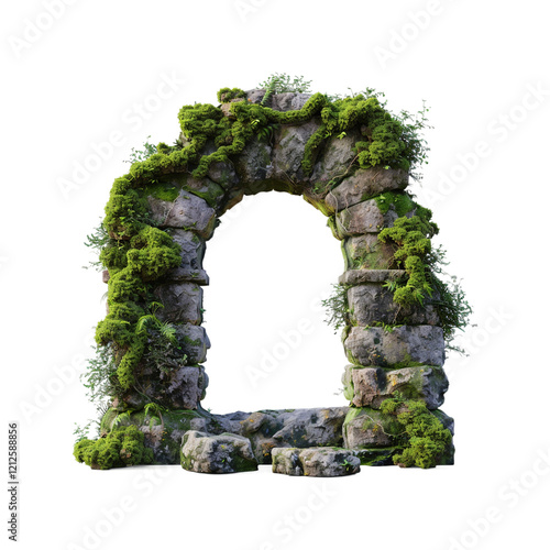 Rounded arch icon moss outdoors nature png photo