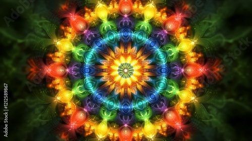 Wallpaper Mural Vibrant Rainbow Mandala Abstract Colorful Design Torontodigital.ca