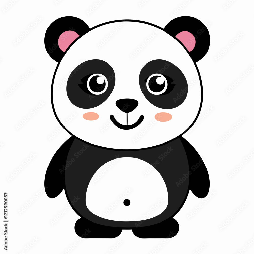 panda bear with a bamboo white background panda bear with a bamboo white background