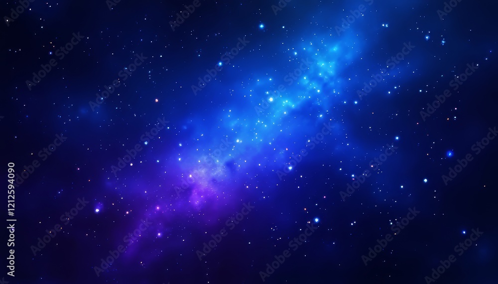 Fototapeta premium A mesmerizing view of a vibrant galaxy filled with stars and cosmic clouds.