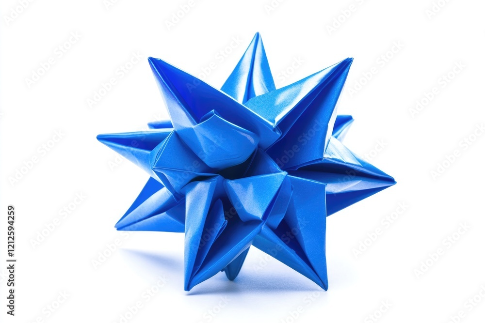 Obraz premium Origami star ornament on white background, great for decoration or gift