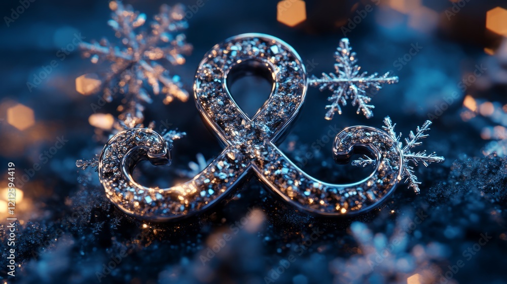 Snowflakes forming your brand's initials Snowflakes forming your brand's initials