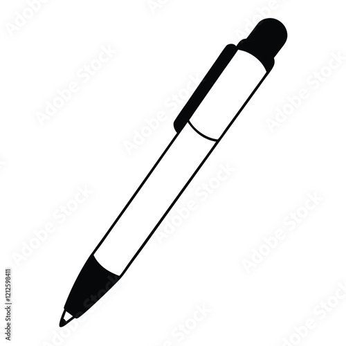 pen isolated on white background vector illustration