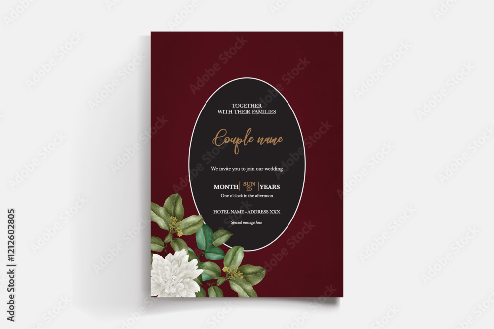 Fototapeta premium floral bridal shower invitation templates