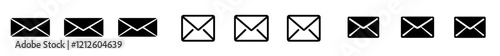 Collection of mail icons. Modern email icon. E-mail symbol. Envelope design.