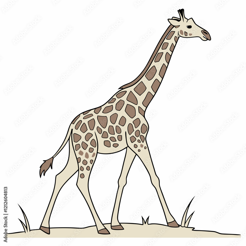 Naklejka premium giraffe isolated on white