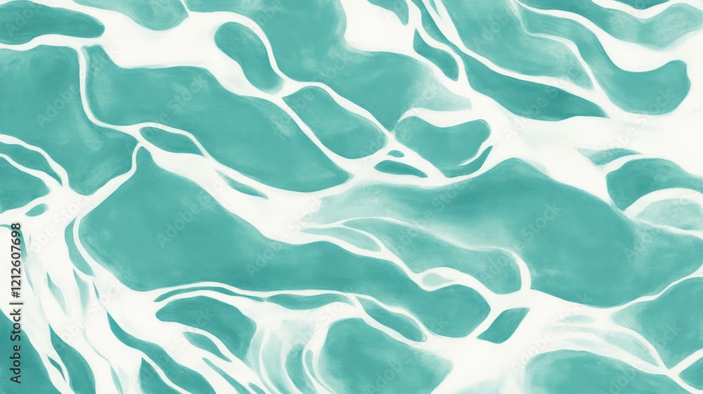 Abstract Teal Water Swirls Artistic Painting Abstract Teal Water Swirls Artistic Painting
