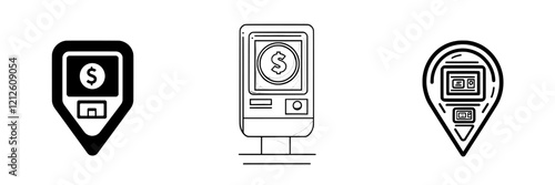 The modern ATM icon shows the location pin, guiding you to the cash machine.