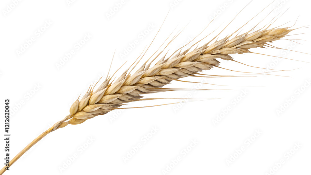 Ear of Wheat Spikelet Isolated on Transparent or White Background in PNG Format Ear of Wheat Spikelet Isolated on Transparent or White Background in PNG Format