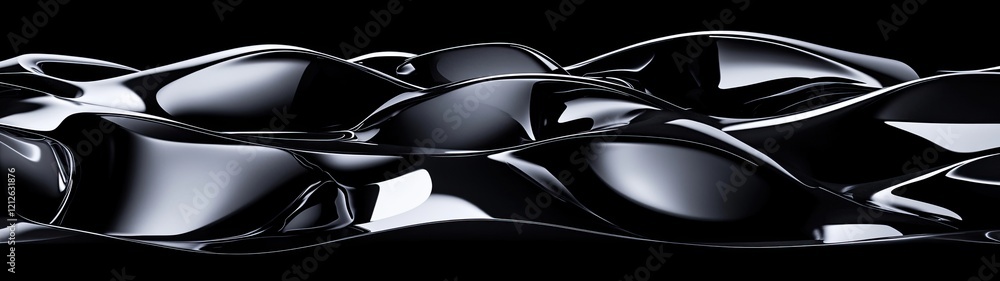 Abstract Black Liquid Wave 3D Render Sleek Design Glossy Surface Dynamic Flow High Resolution Image Abstract Black Liquid Wave 3D Render Sleek Design Glossy Surface Dynamic Flow High Resolution Image