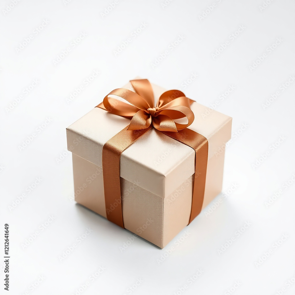 Elegant Peach Gift Box with Gold Ribbon Bow - Perfect for Celebrations and Special Occasions Elegant Peach Gift Box with Gold Ribbon Bow - Perfect for Celebrations and Special Occasions