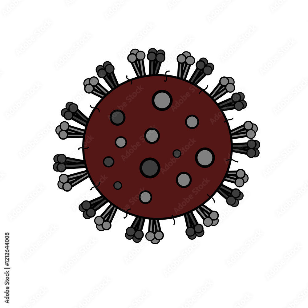 Φωτογραφία The representation picture of Respiratory Syncytial Virus (RSV) ,shows the  model of viral molecule in red and black of icon concept