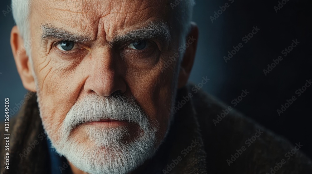 Grandfather, portrait, beard, mustache, senior man. Grandfather, portrait, beard, mustache, senior man.