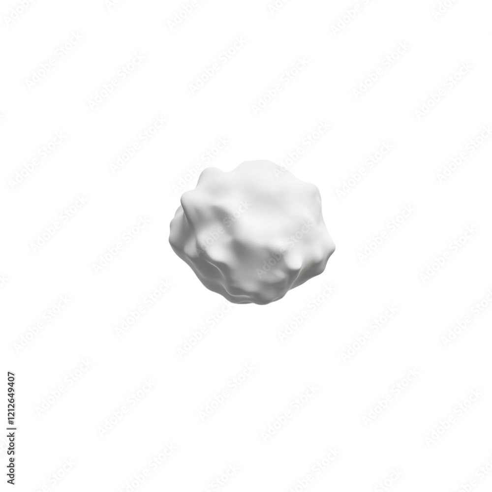 smooth, abstract white shape resembling cloud or foam, floating against transparency background smooth, abstract white shape resembling cloud or foam, floating against transparency background