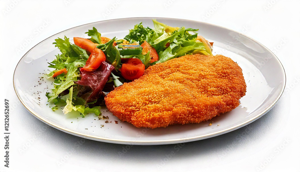 Milanesa con ensalada