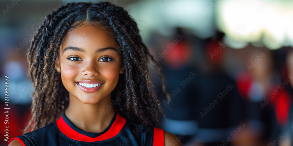 Portrait of a Young Girl with Braids Wearing an Athletic Top Portrait of a Young Girl with Braids Wearing an Athletic Top