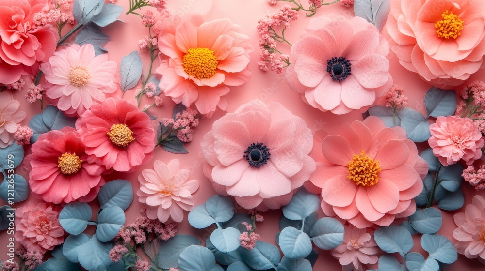 Colorful arrangement of vibrant flowers Colorful arrangement of vibrant flowers