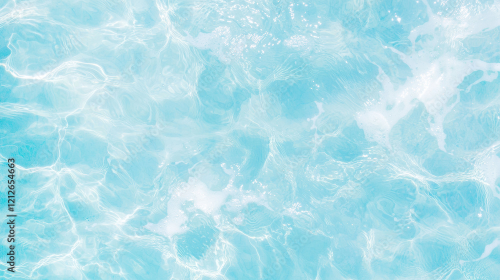 Clear blue water with gentle waves creates serene and calming atmosphere Clear blue water with gentle waves creates serene and calming atmosphere