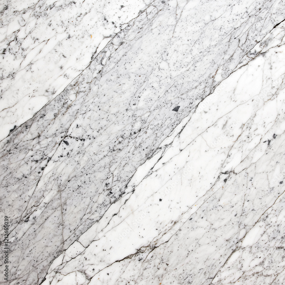 Obraz premium White Marble Slab with Gray and Black Veining