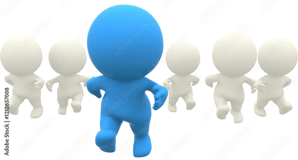 Round head 3D villain transparent background Round head 3D villain transparent background