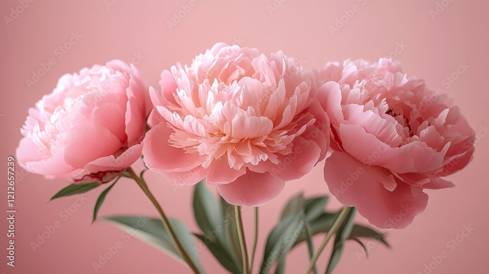 Soft Pink Peonies with Pastel Background Soft Pink Peonies with Pastel Background