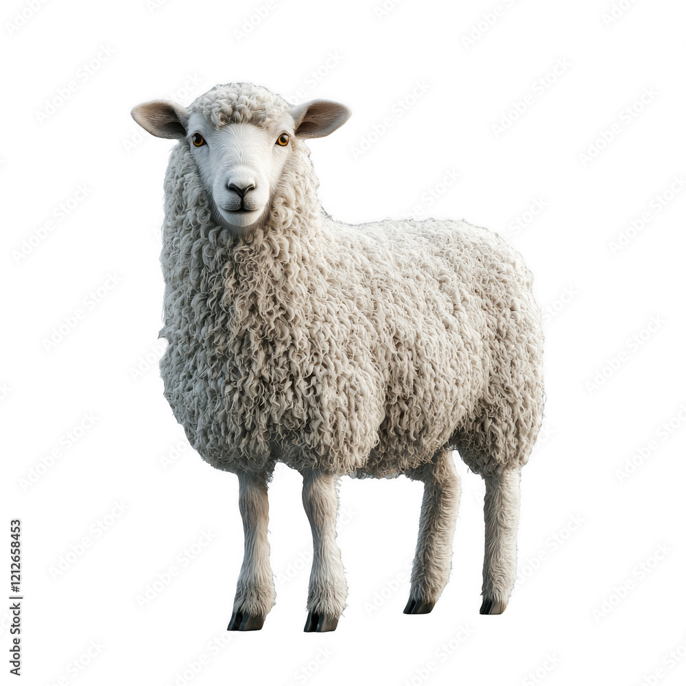 a sheep standing ,isolated on transparent background. a sheep standing ,isolated on transparent background.