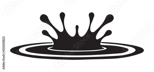 Water Drop Splash Silhouette Illustration