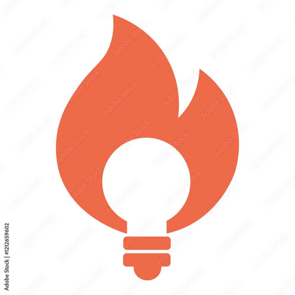 flat bulb logo design template flat bulb logo design template