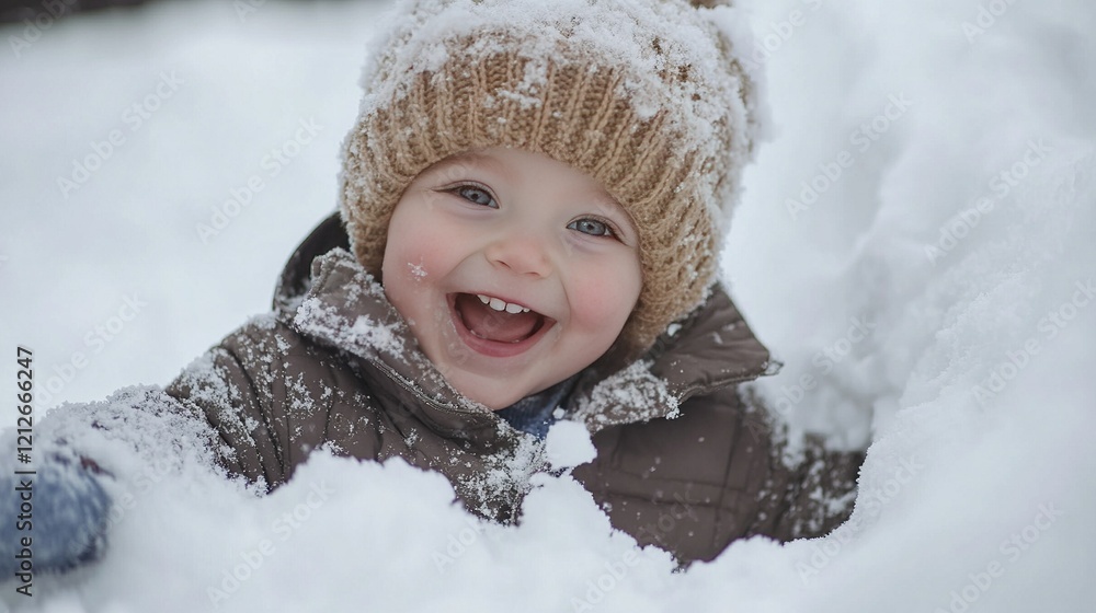 the excitement of a child waking up on a winter morning to find a blanket of fresh snow, perfect for building snow forts. the excitement of a child waking up on a winter morning to find a blanket of fresh snow, perfect for building snow forts.
