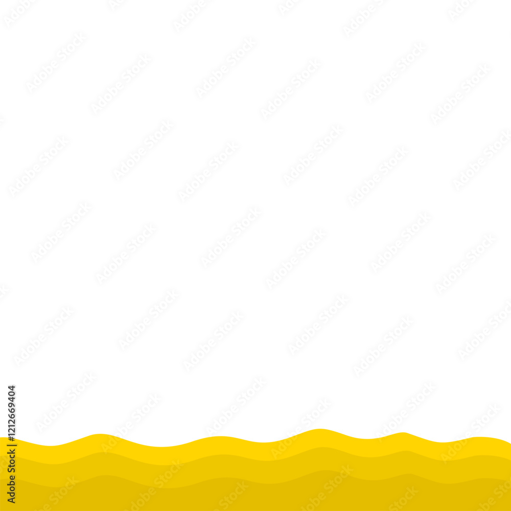 Obraz premium Yellow Banner Page Edge Shape