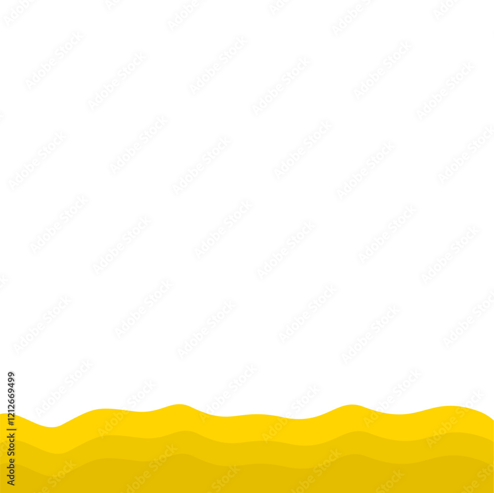 Obraz premium Yellow Banner Page Edge Shape