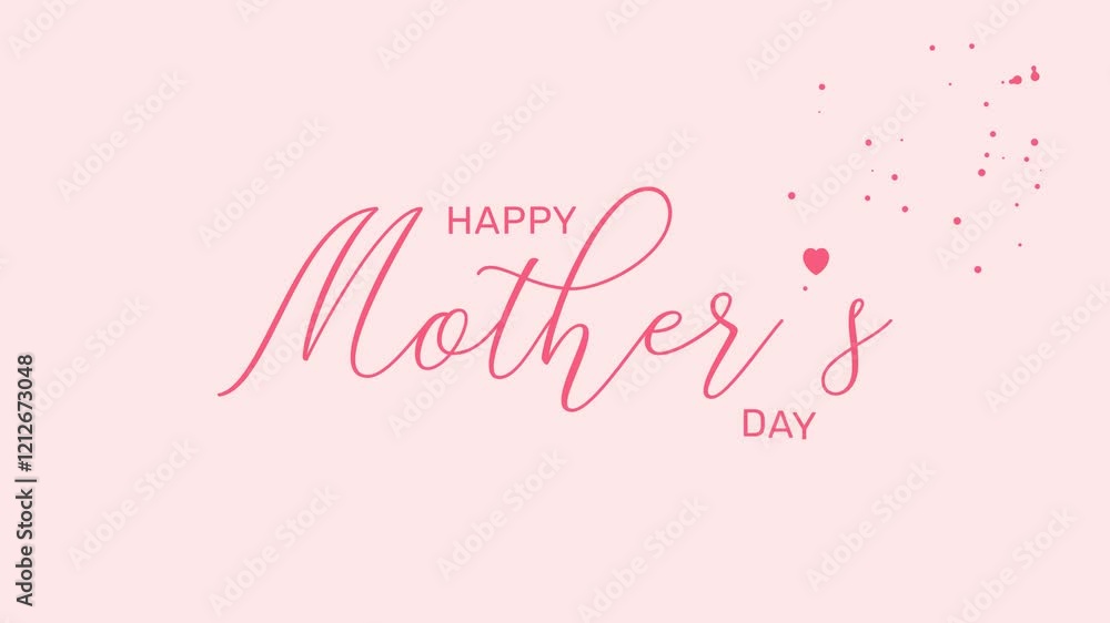 Mothers Day Animated Pink Lettering Handwriten. Background Pink Suitable For Celebrations, Decoration, Gift Mothers Day Animated Pink Lettering Handwriten. Background Pink Suitable For Celebrations, Decoration, Gift