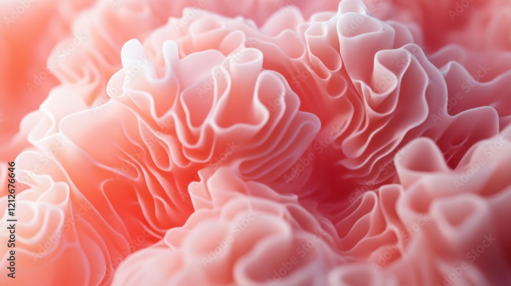 Abstract Coral Pink Fabric Ruffles Texture Abstract Coral Pink Fabric Ruffles Texture