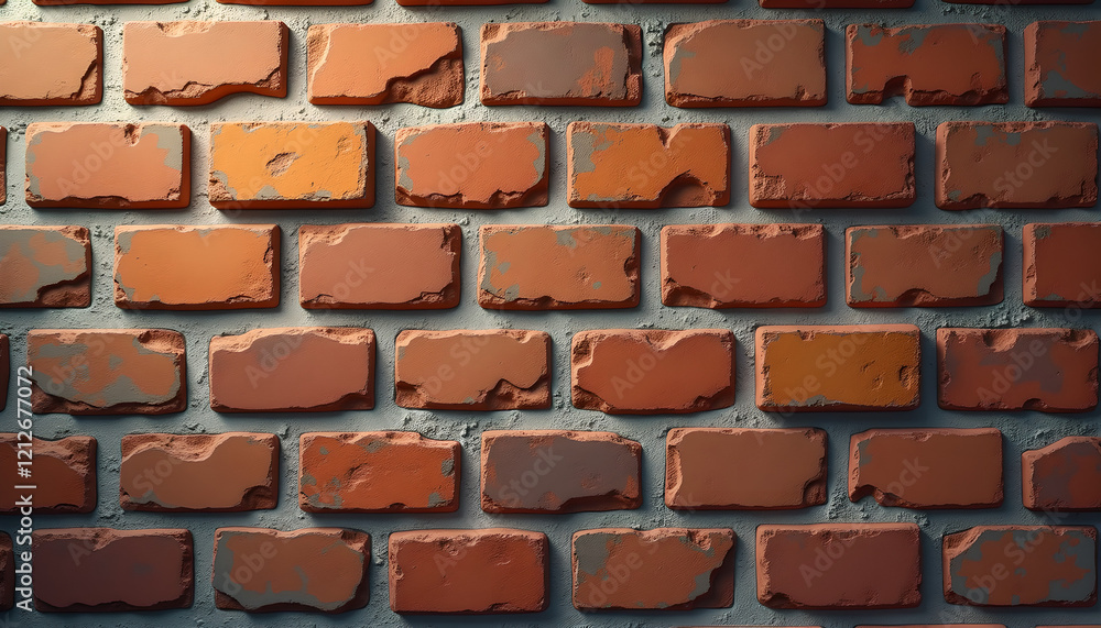Red brick wall with textured details Red brick wall with textured details