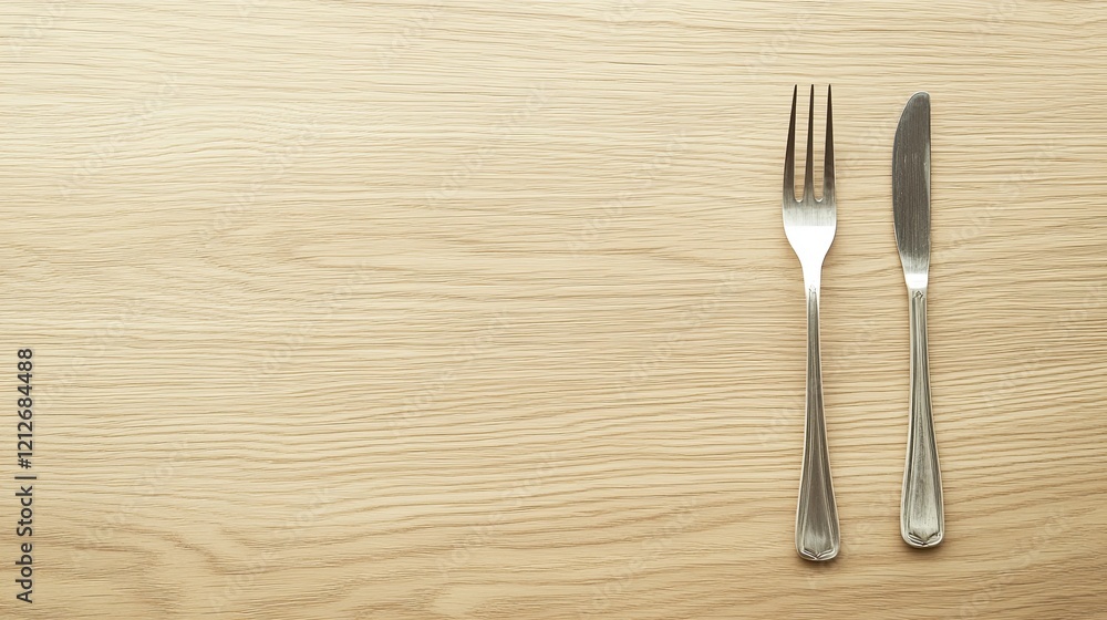 A clean compostable flatware rental flyer styled on a light wooden surface. picture A clean compostable flatware rental flyer styled on a light wooden surface. picture