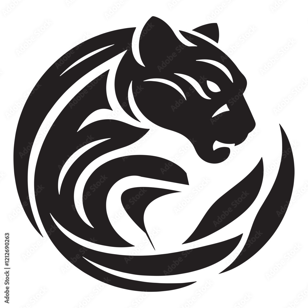 a silhouette of a panther vector art illustration a silhouette of a panther vector art illustration