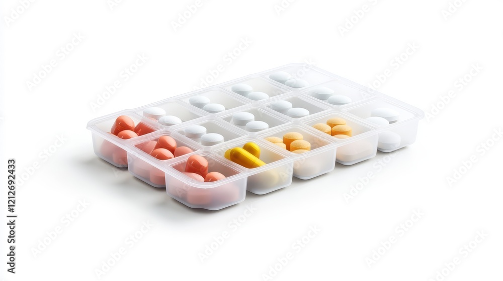 Organized Weekly Pill Box for Medication Management Organized Weekly Pill Box for Medication Management