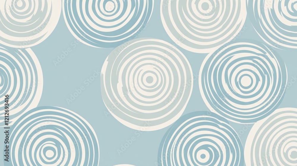 Abstract concentric circles pattern in blue and white Abstract concentric circles pattern in blue and white