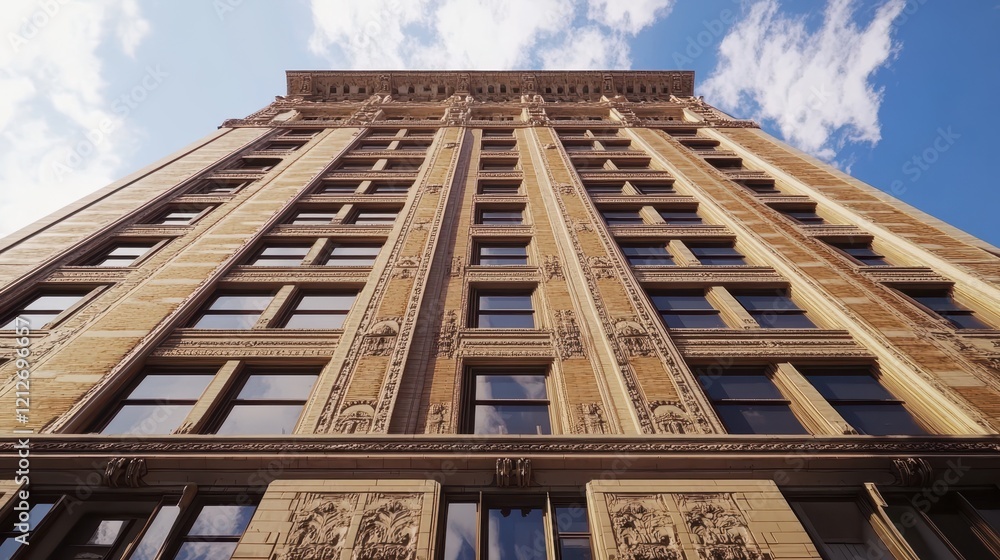 Obraz premium Majestic Building Exterior Architectural Detail Sunlight